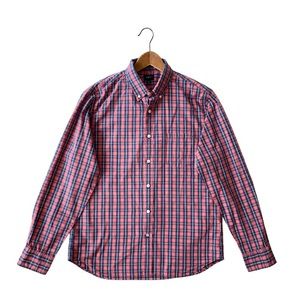 J Crew Plaid Button Down Front Long Sleeve Dress Shirt